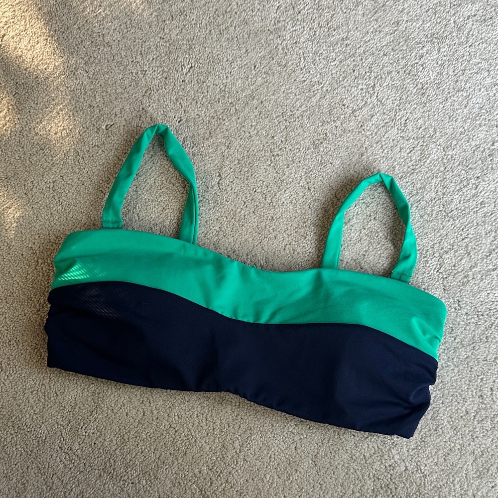 Navy / Green Athleta Bikini Top - size Small